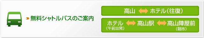 無料シャトルバス案内