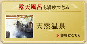 露天風呂も満喫できる天然温泉 詳細はこちら