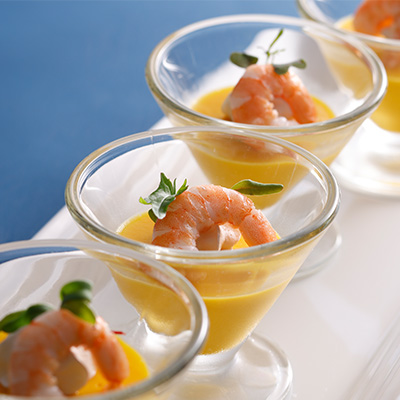 宿儺カボチャと小海老のムース