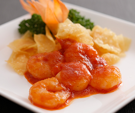 エビのチリソース煮（メイン料理）