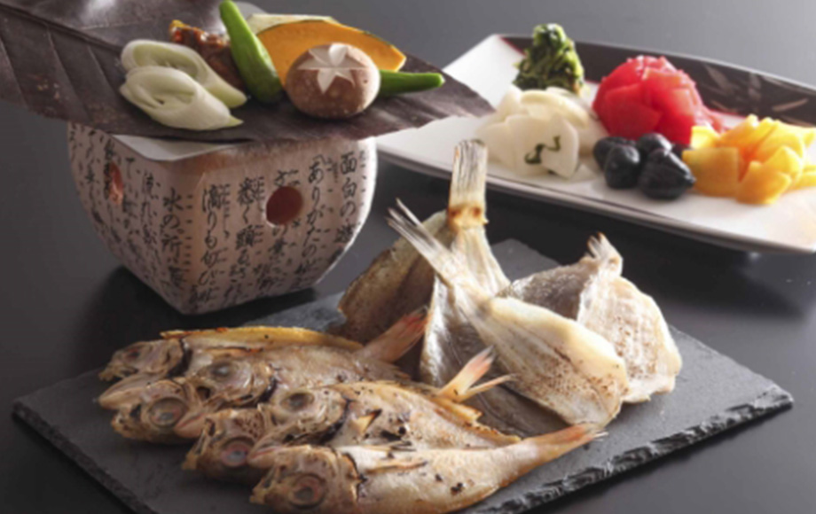 地元野菜や近隣県の魚を使った和食
