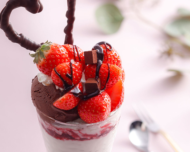 バレンタインパフェ