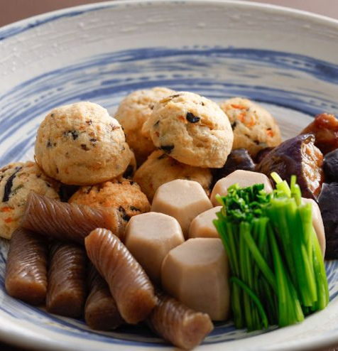 煮物盛り合わせ（がんもどき・里芋・こんにゃく・茄子・青味）