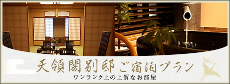 天領閣別邸ご宿泊プラン　ワンランク上の上質なお部屋