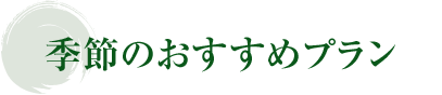 季節のおすすめプラン
