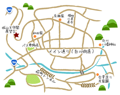 天守閣展望台　地図