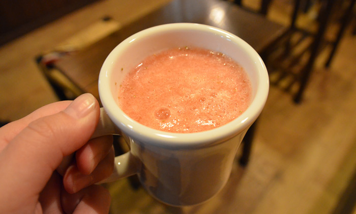 Fresh Strawberry Juice at Hida Oiya