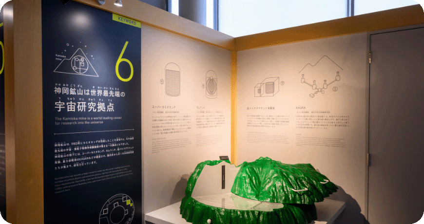 宇宙科学館「カミオカラボ」を備えた道の駅「宙(スカイドーム)・神岡」