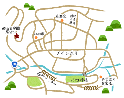 天守閣展望台　地図