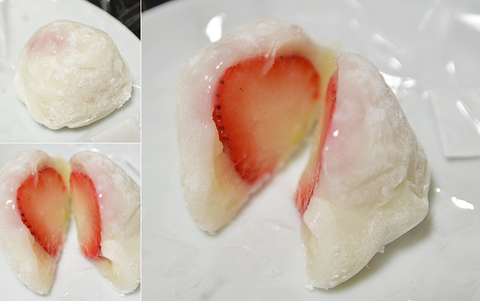 Strawberry daifuku with soft gyuhi