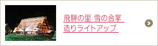 飛騨の里 雪の合掌造りライトアップ