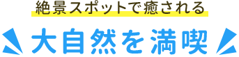 絶景スポットで癒される大自然を満喫