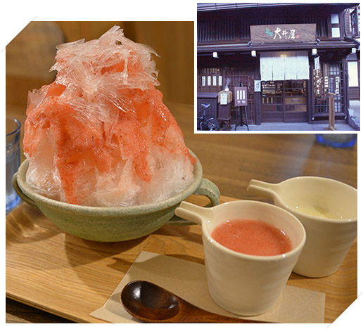 Fresh Strawberry Shaved Ice at Hida Ooiya